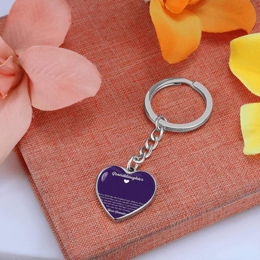 Graphic Heart Keychain