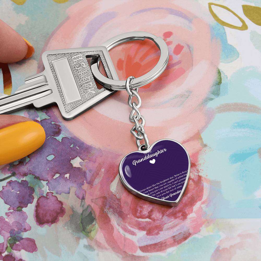 Graphic Heart Keychain