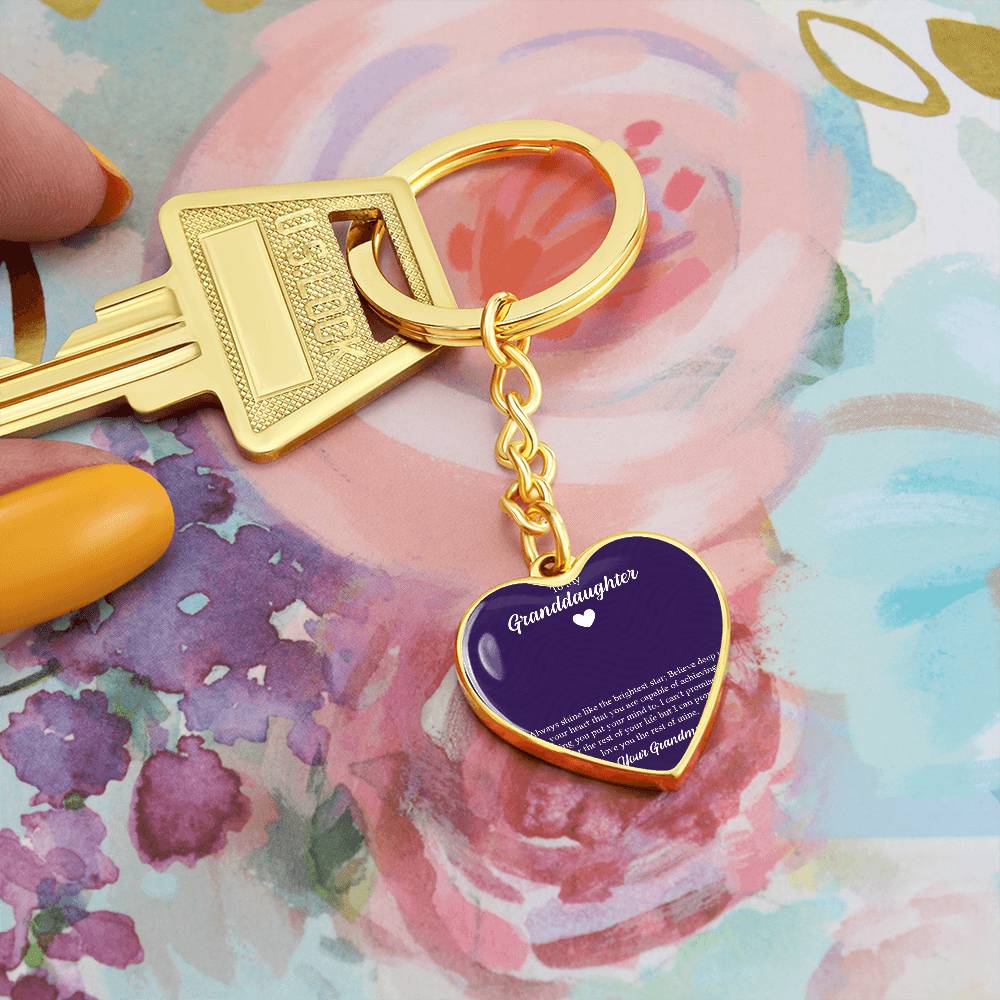 Graphic Heart Keychain